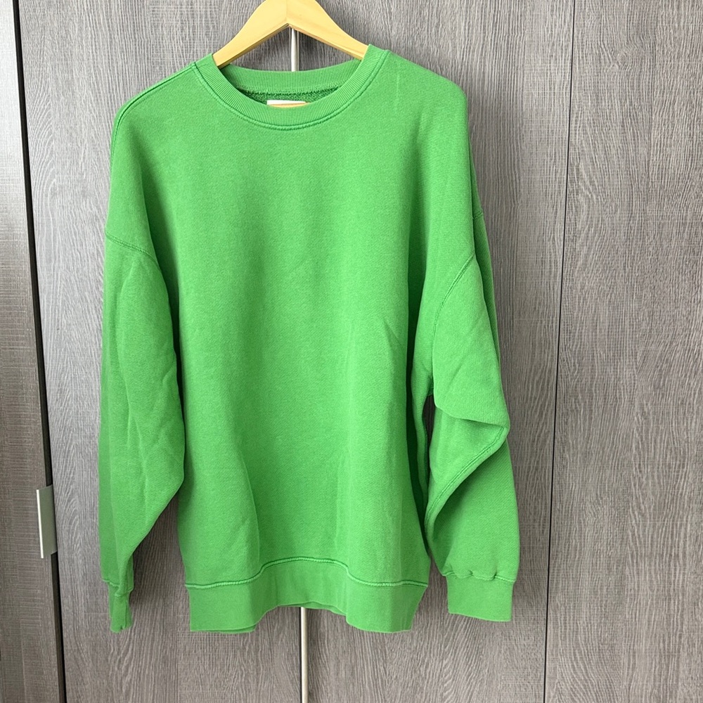 Vibrant Green Crewneck Sweatshirt for Men